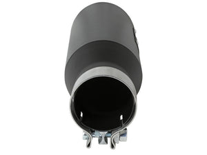 aFe MACH Force-Xp 304 Stainless Steel Clamp-on Exhaust Tip Black 3in Inletx4-1/2in Outletx12in L