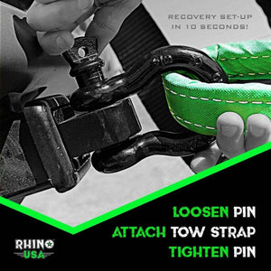 Rhino USA 30Ft Tow Strap/Hitch Combo