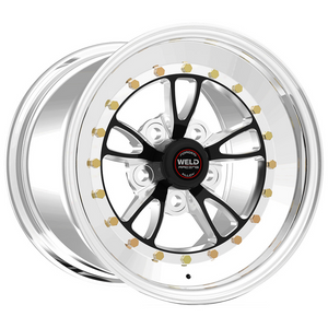 Weld Full Throttle 17x8 / 5x4.75 / 5.2 BS / 3.18 HB - Black Center - Polished Shell - Non-BL Wheel