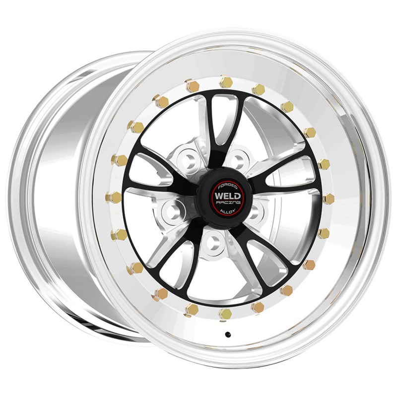 Weld Full Throttle 17x8 / 5x4.5 / 5.2 BS / 3.18 HB - Black Center - Polished Shell - Non-BL Wheel