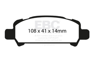 EBC Racing 98-02 Subaru Impreza RP-1 Race Rear Brake Pads