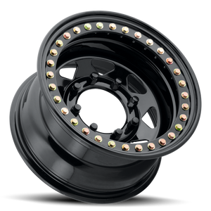 Raceline RT80 Rock 8 Spoke 15x8in / 8x165.1 BP / -19mm Offset / 130.81mm Bore - Gloss Black