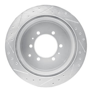 R1 93-97 Lexus LX450 Rear Right Drilled & Slotted Silver Brake Rotor