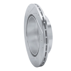 R1 06-12 Mitsubishi Eclipse Rear Right Drilled & Slotted Silver Brake Rotor