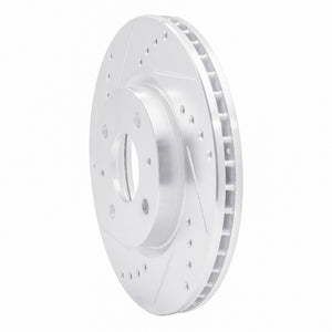 R1 84-87 Nissan Micra (Canada) Front Left Drilled & Slotted Silver Brake Rotor
