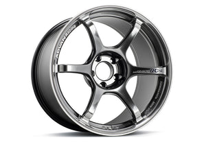 Advan RG-4 18x9.5 +12 5x114.3 Racing Hyper Black and Ring Wheel