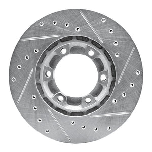 R1 87-89 Dodge Raider Front Left Drilled & Slotted Silver Brake Rotor