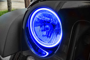 Oracle Jeep Wrangler JK 07-17 LED Waterproof Halo Kit - ColorSHIFT w/o Controller