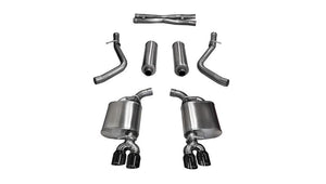 Corsa 2015-2017 Dodge Challenger Sport Cat-Back Dual Rear Exit with Twin 3.5in Black Pro-Series