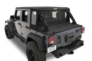 Bestop 07-18 Jeep Wrangler JK 4-Door Halftop Conversion Kit (Premium Black Twill)