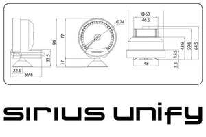 GReddy Sirius Unify Turbo Boost Gauge Set (Sirius Meter w/Boost Pressure Sensor Set & Vision Displ)