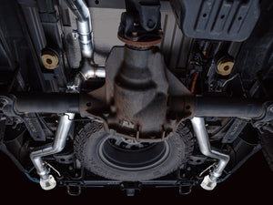 AWE Tuning 2021+ Ford F150 Tremor w/ Bumper Cutouts 0FG Resonated Cat-Back w/ Chrome Silver Tips