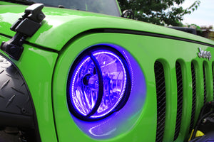 Oracle Jeep Wrangler JK 07-17 LED Waterproof Halo Kit - ColorSHIFT w/o Controller
