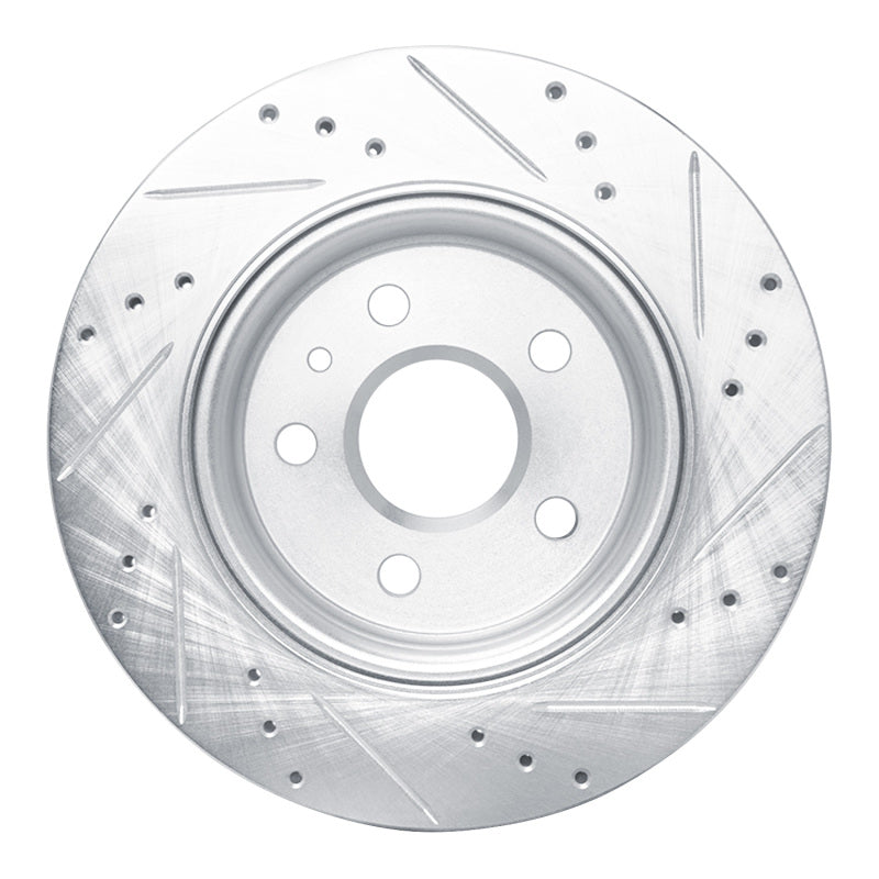 R1 10-25 Buick ALLURE Rear Left Drilled & Slotted Silver Brake Rotor
