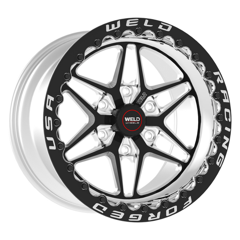 Weld S81 HD Beadlock 17x10/6x139.7/6.2 BS/3.54 HB - Black Center - Polished Shell - Black SBL Wheel