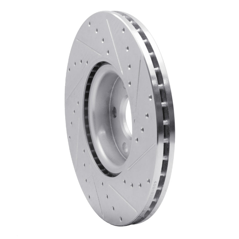 R1 16-17 Volvo XC60 Front Left Drilled & Slotted Silver Brake Rotor