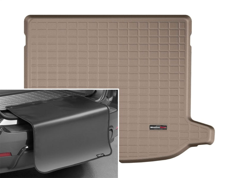 WeatherTech 2017+ Mercedes-Benz GLC Coupe Cargo Liners w/ Bumper Protector - Tan