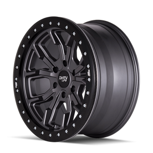 Dirty Life 9303 DT-1 17x9/5x114.3 BP/-12mm Offset/72.6mm Hub Matte Gunmetal Wheel - Beadlock