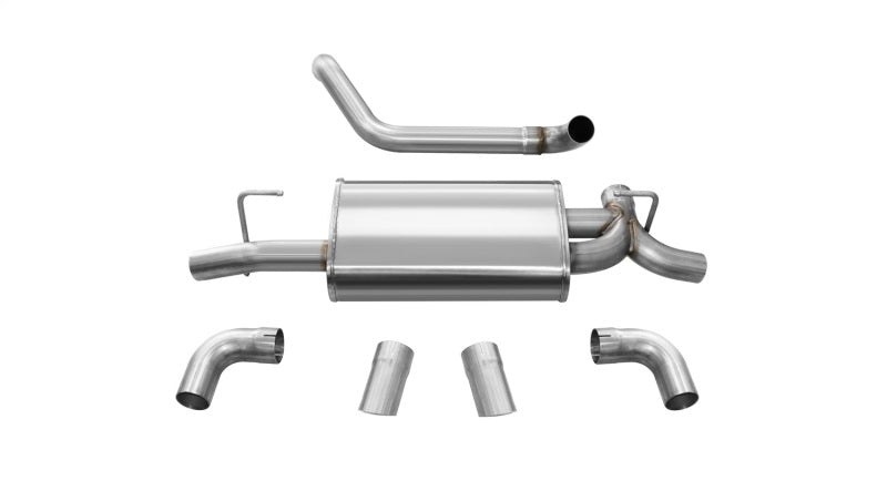 Corsa 2018-2025 Jeep Wrangler JL 2.5in Dual Rear Turn Down Exit Sport Axle-Back Exhaust