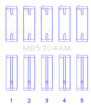 King Engine Bearings Kia/Mazda DOHC 16 Valve/SOHC 16 Valve/SOHC 8 Valve (Size STD) Main Bearing Set