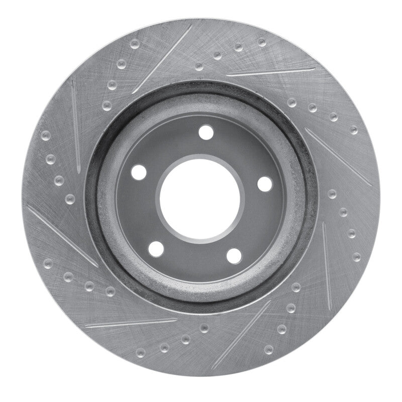 R1 07-25 Chrysler SEBRING Front Right Drilled & Slotted Silver Brake Rotor