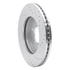 R1 04-08 Ford F-150 4WD Front Left Drilled & Slotted Silver Brake Rotor