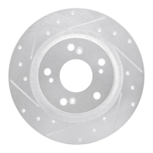 R1 00-09 Honda S2000 Rear Left Drilled & Slotted Silver Brake Rotor