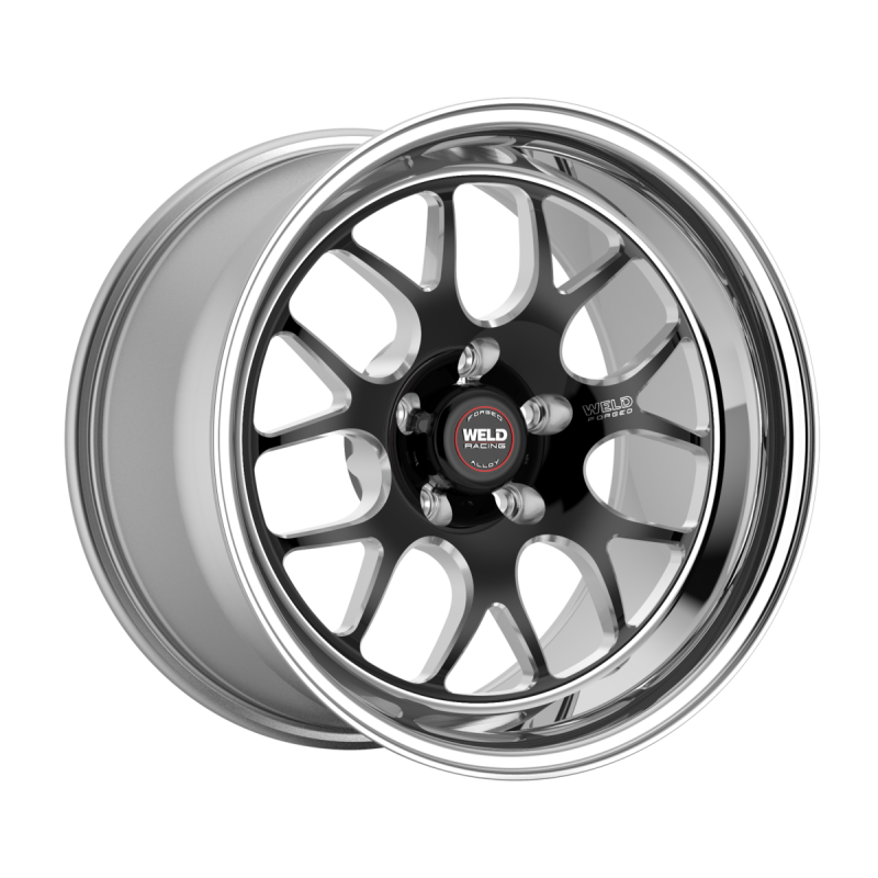 Weld S77 18x8.5 / 5x114.3 / 5.7 BS / 3.18 HB - Black Center - Polished Shell - Non-BL Wheel