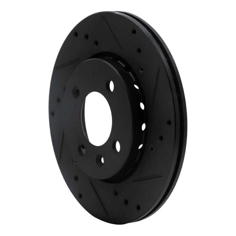 R1 09-17 Volkswagen SAVEIRO (Mexico) Front Right Drilled & Slotted Black Brake Rotor