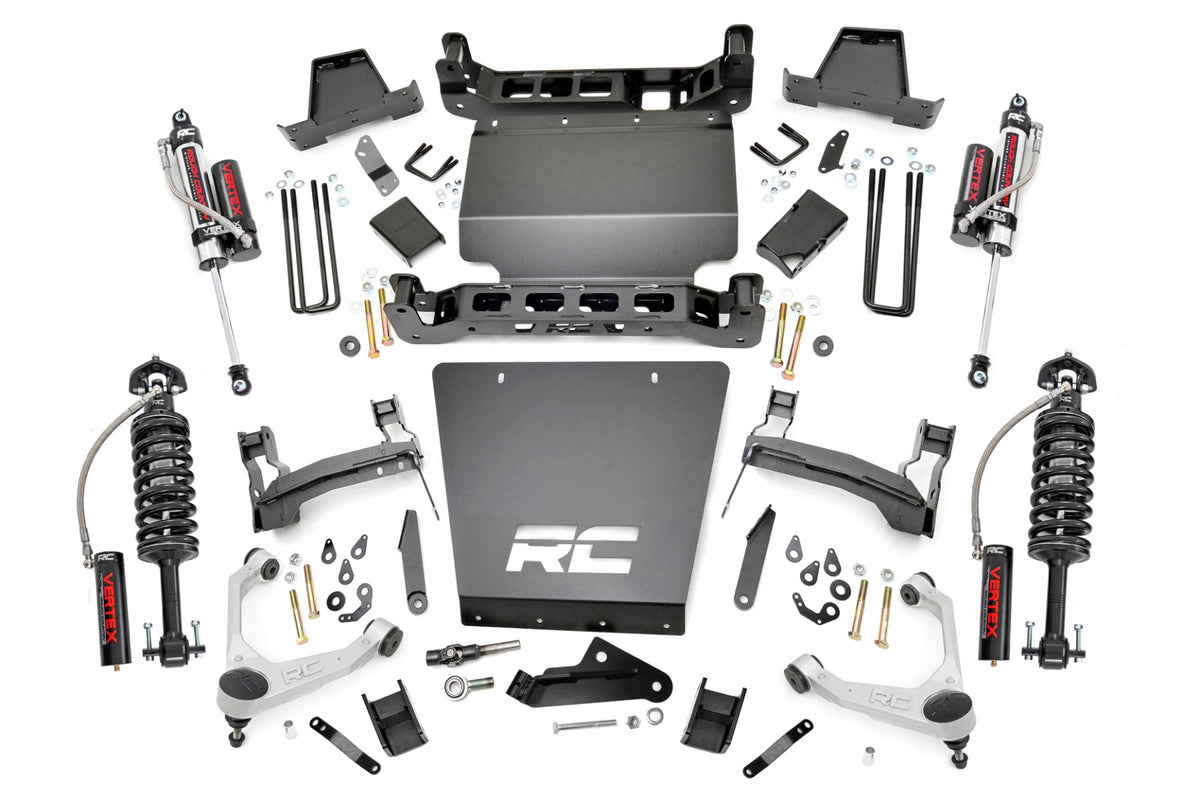 Rough Country 7 Inch Stamped Steel LCA Lift Kit Forged UCA | Bracket | Chevy/GMC 1500 (16-18)