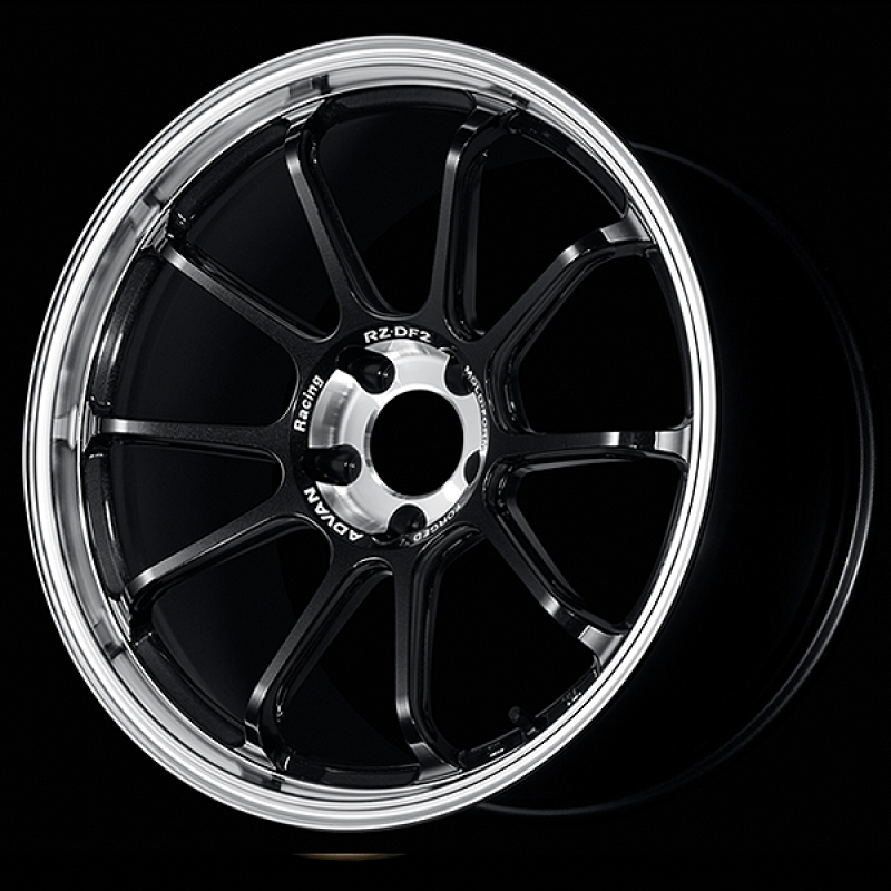 Advan RZ-DF2 19x9.5 / +38 Offset / 5x114.3 / 73mm Bore / Diamond Cut and Racing Titanium Black