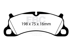 EBC 12-15 Porsche 911 (991) (Cast Iron Rotor only) 3.8 Carrera S Redstuff Front Brake Pads