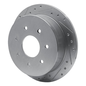 R1 97-04 Ford F-250 2WD (Excl Super Duty) Rear Left Drilled & Slotted Silver Brake Rotor