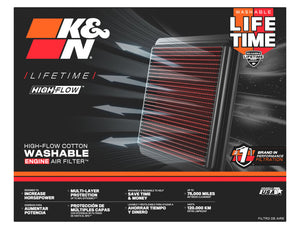K&N 2019 Chevrolet Silverado 1500 V8-5.3L F/I Drop In Air Filter