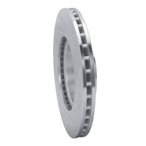 R1 17-25 Nissan Versa Front Left Drilled & Slotted Silver Brake Rotor