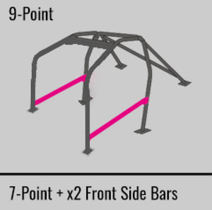 Cusco Steel Roll Cage 9 Point 2 Passenger Through Dash 2015 Subaru WRX / STI