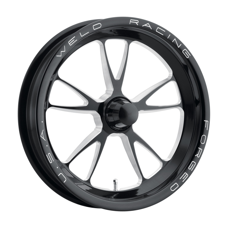 Weld Full Throttle Frontrunner 17x3.5 / Strange Spindle / 0 BS - Gloss Black Milled - Non-BL Wheel