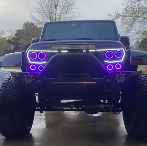 Oracle Vector Jeep Wrangler JK Grille Halo Kit - ColorSHIFT 2