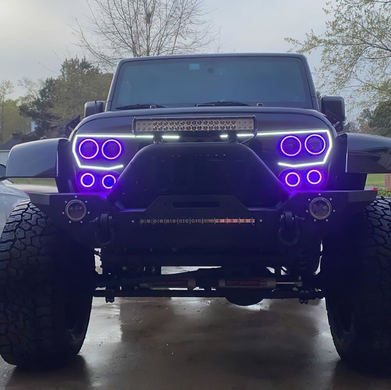 Oracle Vector Jeep Wrangler JK Grille Halo Kit - ColorSHIFT 2