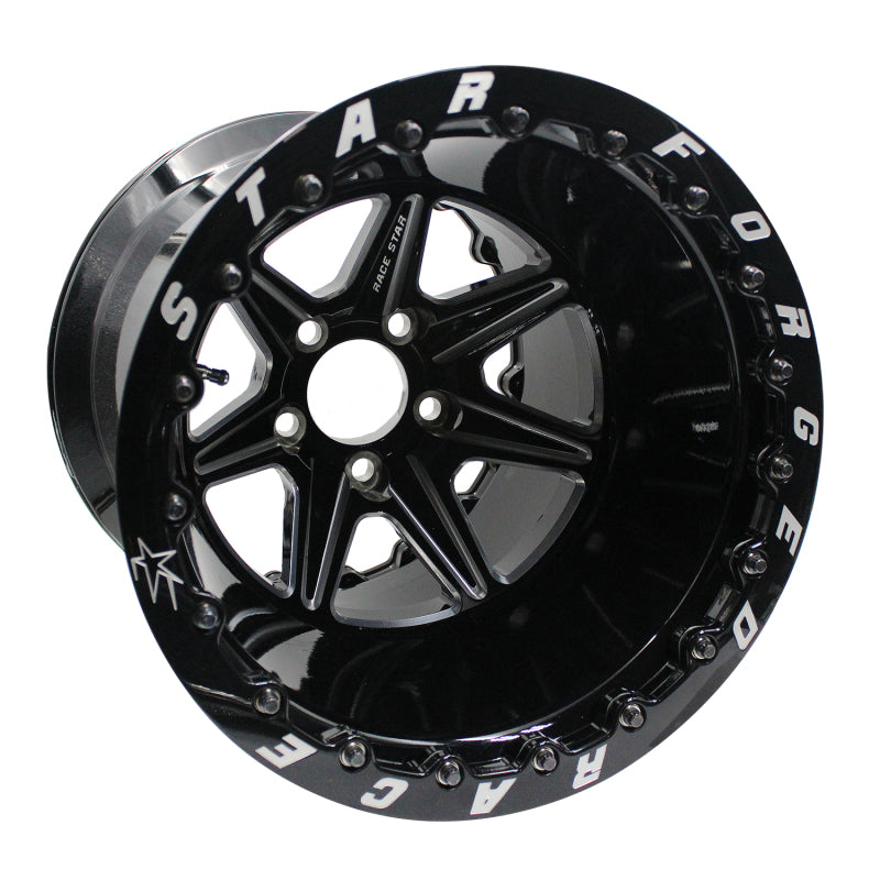 Race Star 72 ValStar 15x14 / 5x4.50BC / 5.5BS / 3.072in CB / Black w/Machined Accents Wheel