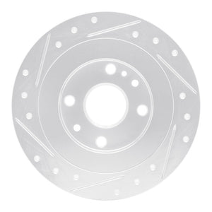 R1 90-03 Ford Escort Rear Right Drilled & Slotted Silver Brake Rotor