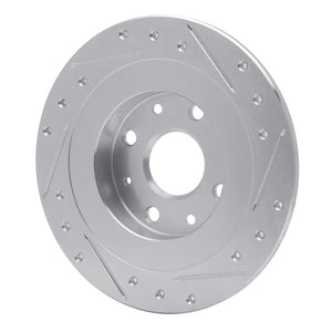 R1 90-03 Ford Escort Rear Left Drilled & Slotted Silver Brake Rotor