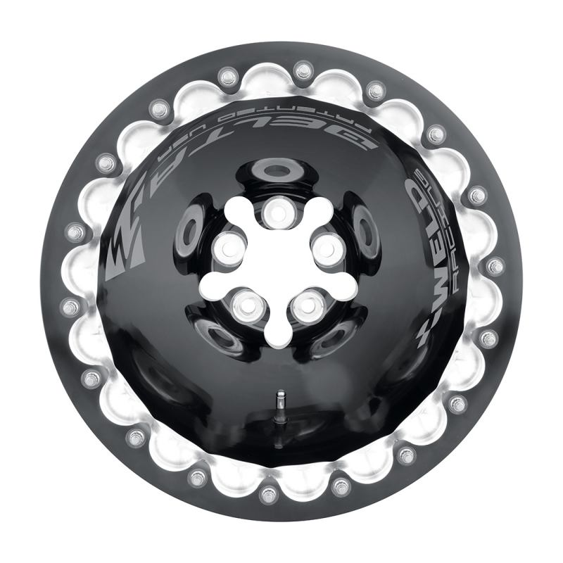 Weld Delta-1 TA 16x16 / 5x5.5 / 4 BS / 3.5 HB - Black - Polished DBL Wheel