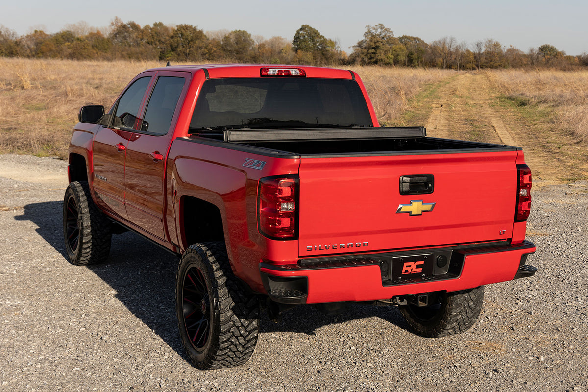 Rough Country Hard Tri-Fold Flip Up Bed Cover | Chevy/GMC 1500/2500HD/3500HD (14-19)
