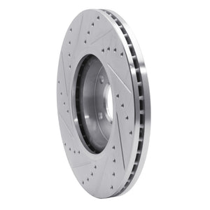 R1 09-23 Nissan 370Z Front Right Drilled & Slotted Silver Brake Rotor