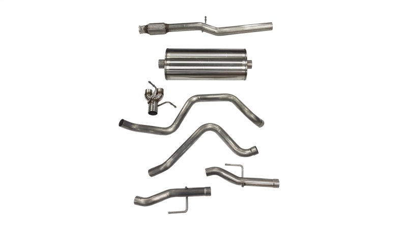 Corsa 2019-24  Silverado/Sierra 5.3L V8 3in Dual Rear Exit 157in Wheelbase Catback - Sport (No Tips)