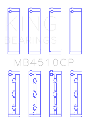 King Engine Bearings Nissan Vq40DE (Size +0.50mm) Main Bearing Set