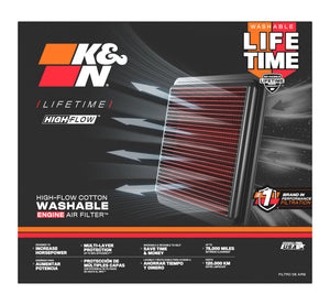 K&N Replacement Panel Air Filter for Toyota 2014 Tundra 4.6L/5.7L/ 2014 Sequoia 5.7L V8