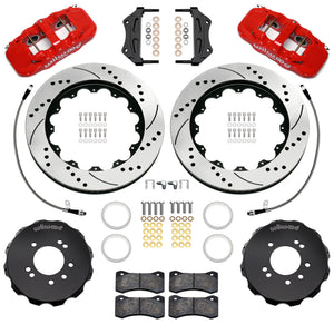 Wilwood 89-98 Nissan 240SX/89-94 Skyline/90-96 300ZX Aerolite 6R Front BBK w/ 14in D/S Rotors - Red