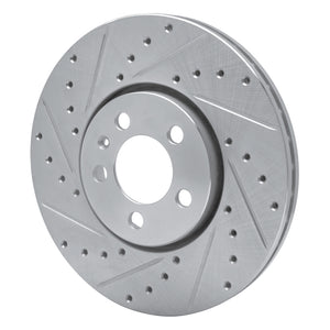 R1 98-18 Audi A1 (Mexico) Front Left Drilled & Slotted Silver Brake Rotor
